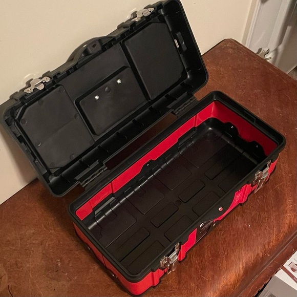 Corebilt 16" Red and Black Wide Tool Box - Picture 6 of 7